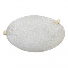 Circular textured glass flush mount